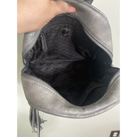 Charming Charlie Gun Metal Gray Small Mini Backpack - Picture 8 of 10